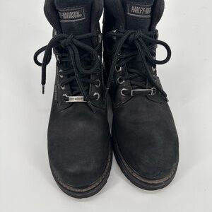 Harley-Davidson Men's Badlands Motorcycle Black Lace-Up Moto Boots